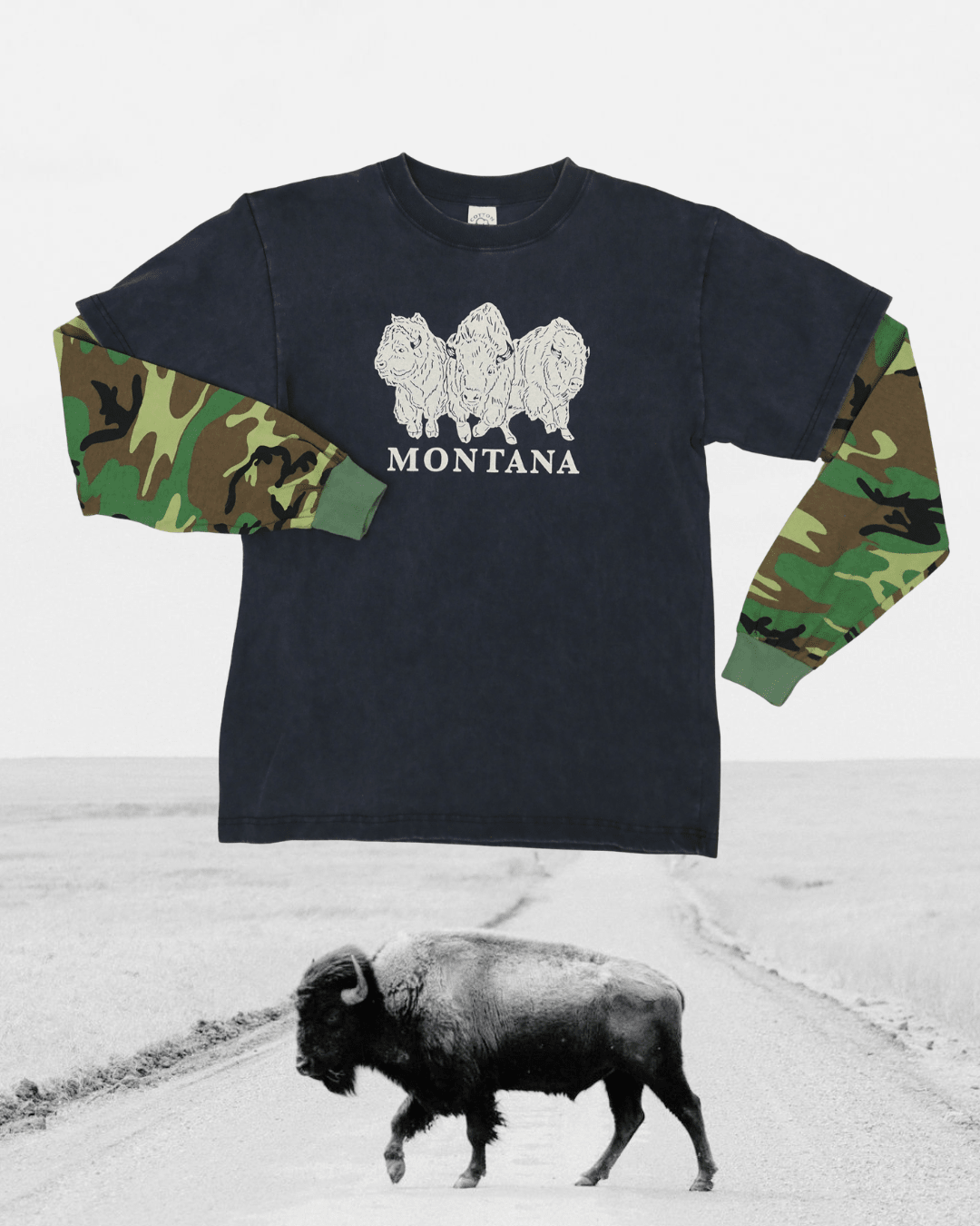 "Bison Power" 90's Long Sleeve