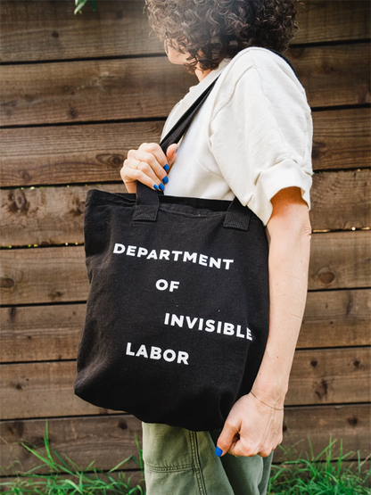 Department of Invisible Labor Tote: Black