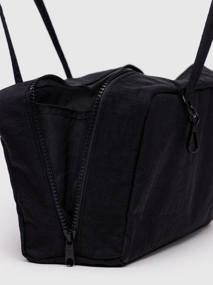 Nylon Bowler Bag: Black