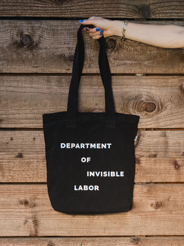 Department of Invisible Labor Tote: Black