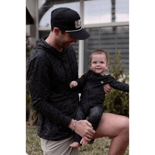 Burlebo: Baby Zip Up- Black Camo
