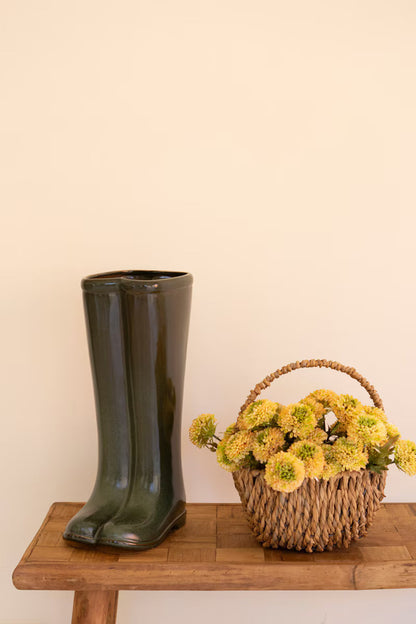 Green Boot Vase (PICK-UP ONLY)