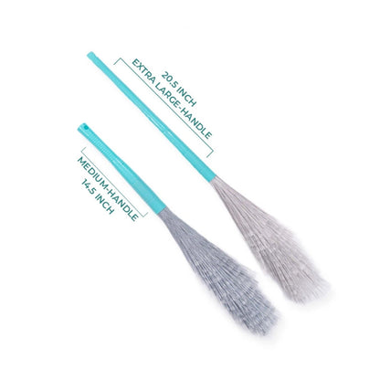 Zidello No-Dust Slick Broom, Waterproof Plastic Jhaaru