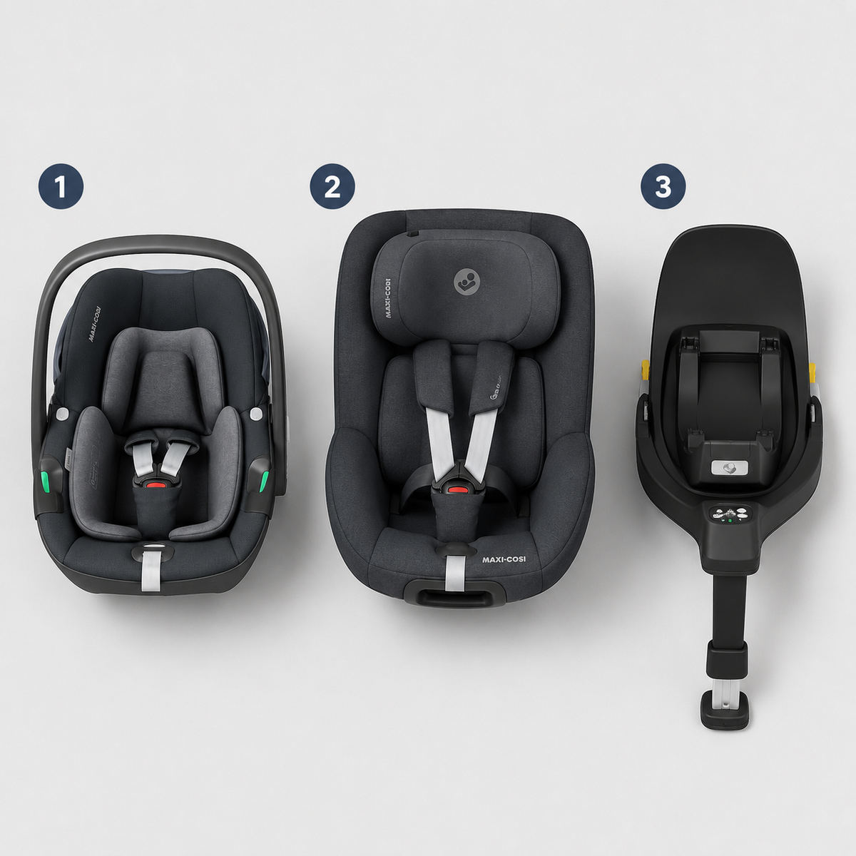 Maxi-Cosi Pearl 360 Pro & Pebble 360 Pro Bundle | i-Size Car Seats + FamilyFix 360 Pro Base Ex Display Single Piece