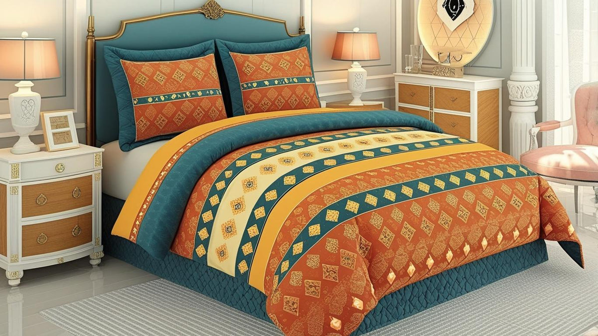 Boho King Comforter Set – 7 Piece Luxury Microfiber Bedding Ensemble