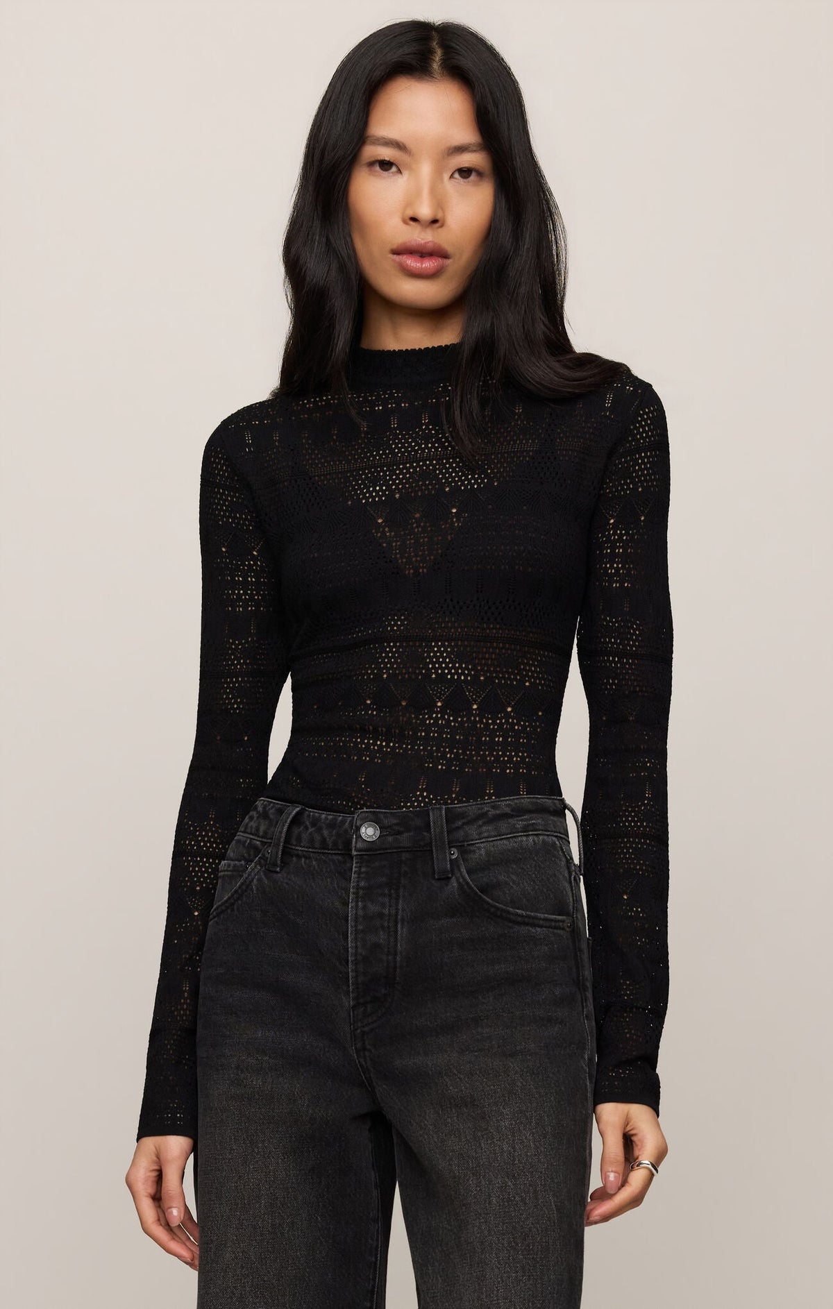 Avery Sweater Top - Black