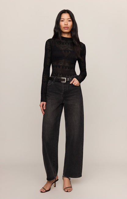 Avery Sweater Top - Black