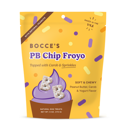 Bocce's Bakery - PB Chip Froyo with Carob and Sprinkles, Soft & Chewy, 6oz
