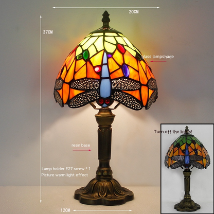 Tiffany Dragonfly Stone Table Lamp