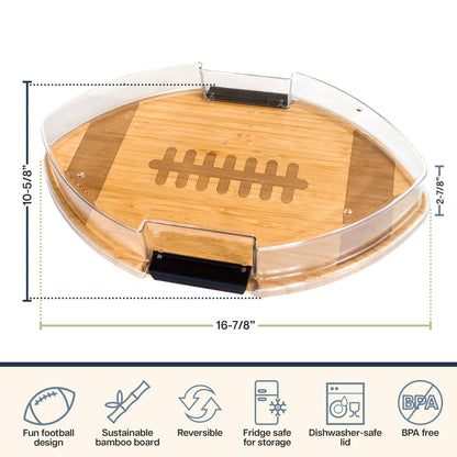 Football Charcuterie Board with Lid