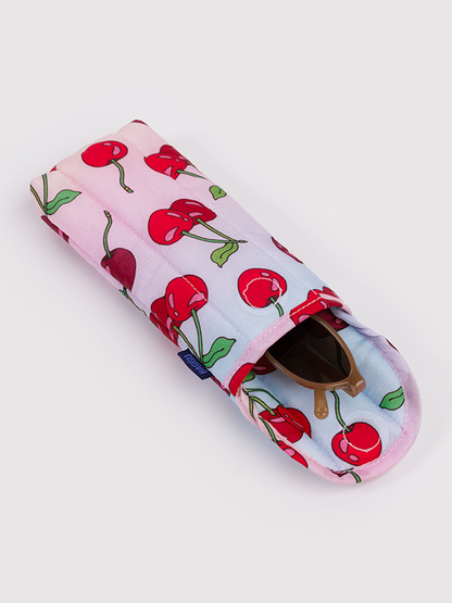 Puffy Glasses Sleeve: Cherries