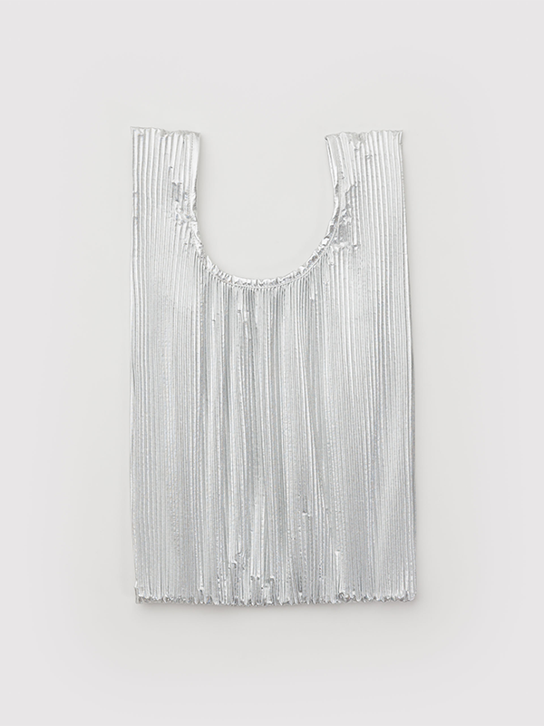 Pleated Baggu: Chrome Metallic (FINAL SALE)