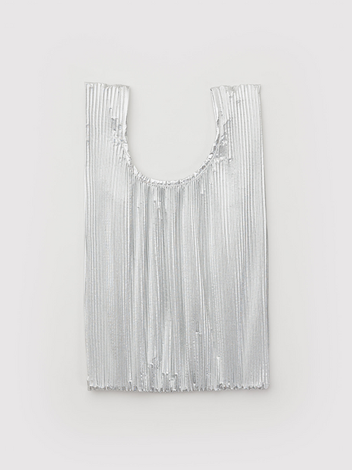 Pleated Baggu: Chrome Metallic (FINAL SALE)