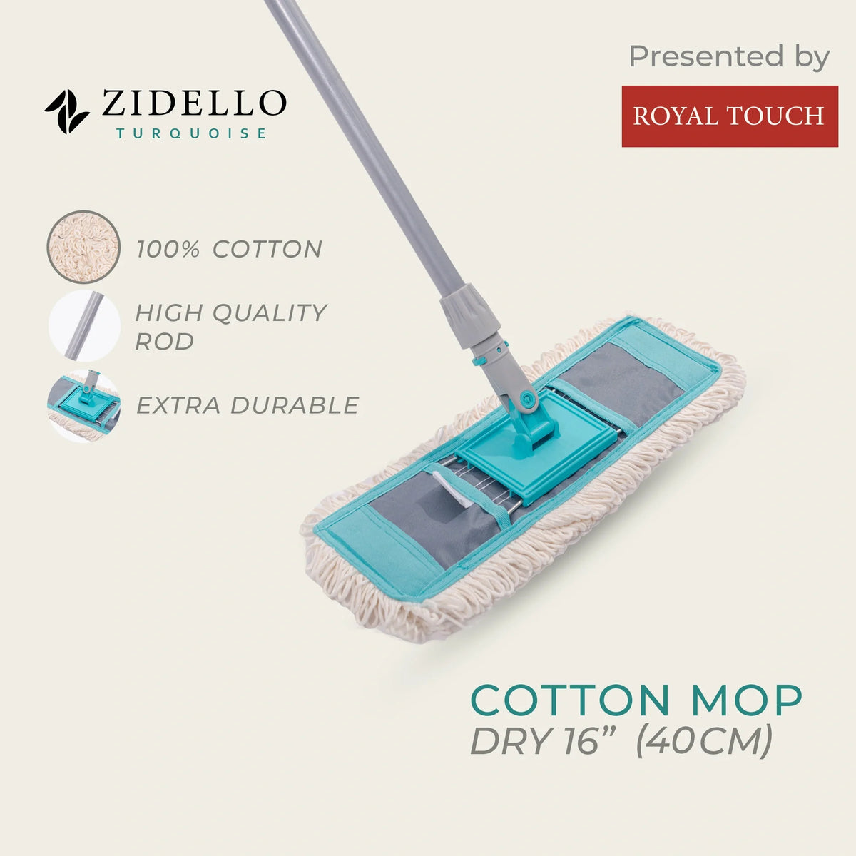 Zidello COTTON MOP - DRY 16" INCH (40CM)