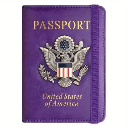 Creative Passport Holder Cover With 3D Metal Badge