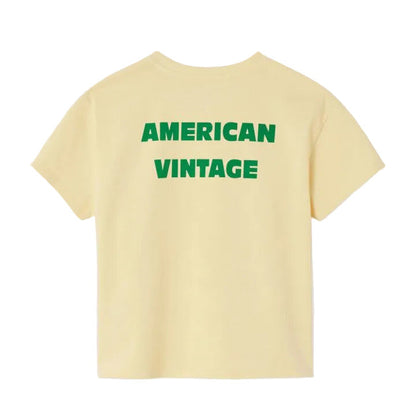 AMERICAN VINTAGE FIZVALLEY T SHIRT - VINTAGE CUSTARD