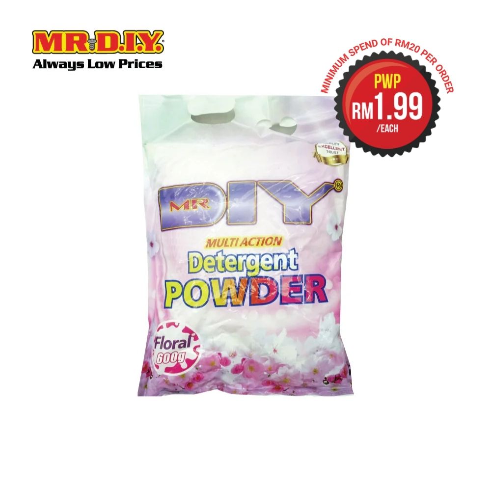 (MR.DIY) Floral Detergent Powder  (600g)
