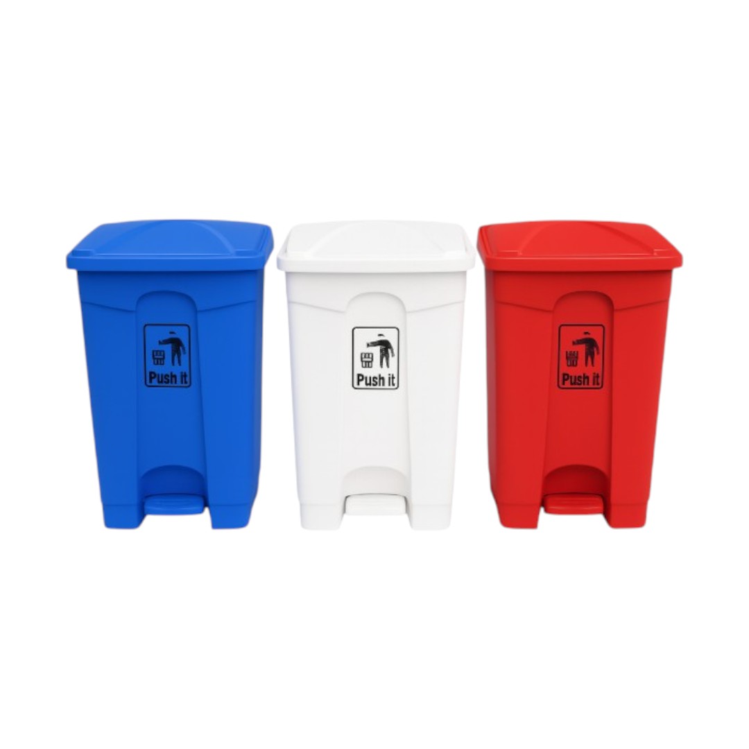 Zidello 90L Plastic Pedal Bin (83 cm × (Random colours)
