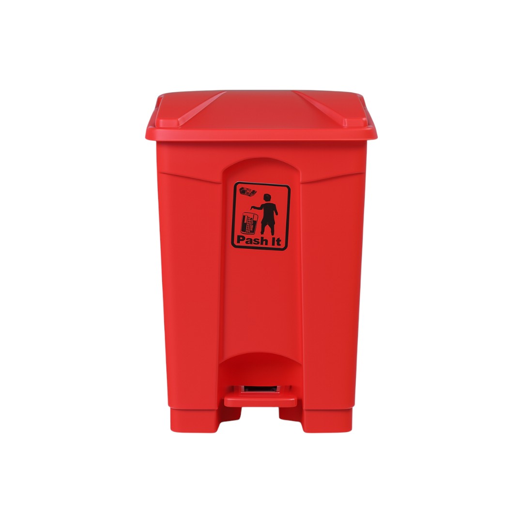 Zidello 50L Plastic Pedal Bin (61 cm × 40 cm × 42 cm) – Durable Foot-Opera (Random colours)