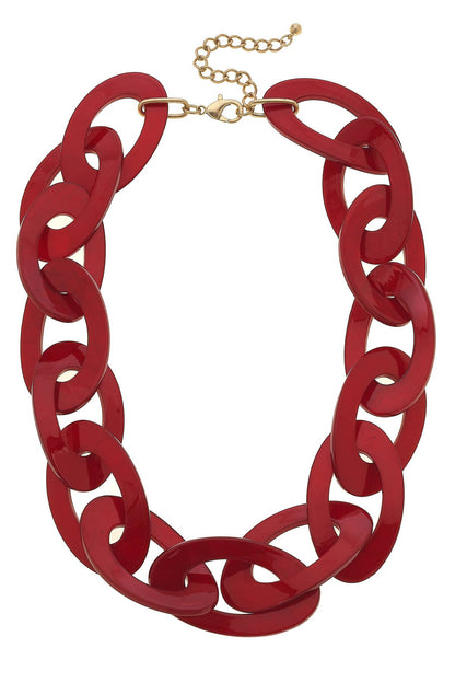 Statement Resin Linked Chain Necklace