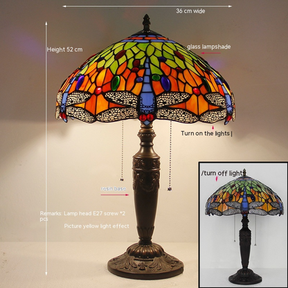 Tiffany Dragonfly Stone Table Lamp
