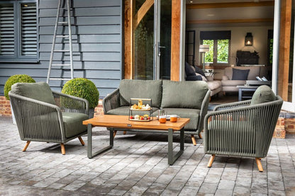 Hartman Eden 2 Seater Lounge Set in Juniper | Luxury Garden Seating