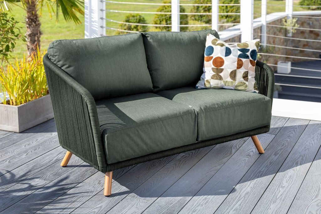 Hartman Eden 2 Seater Lounge Set in Juniper | Luxury Garden Seating