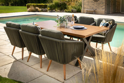 Hartman Eden 6 Seat Rectangular Dining Set in Juniper / Acacia