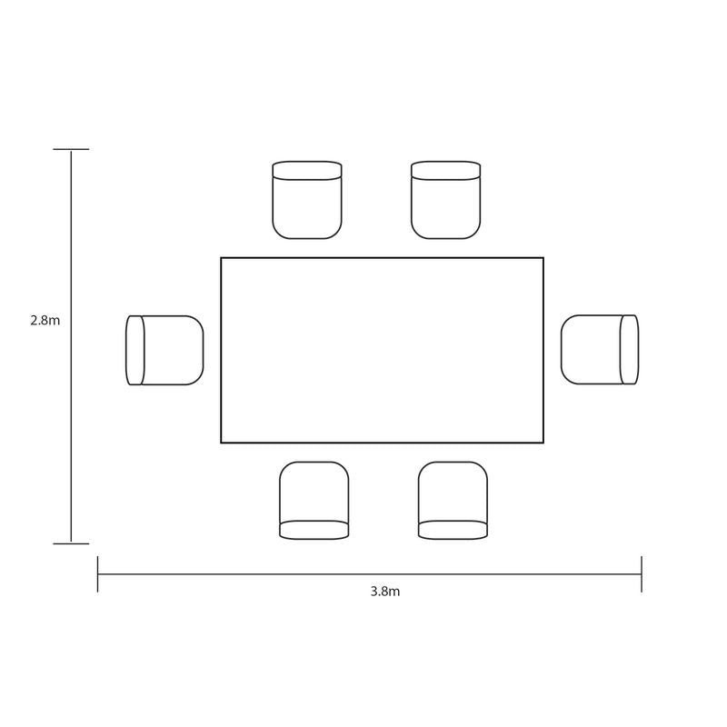 Hartman Eden 6 Seat Rectangular Dining Set in Juniper / Acacia