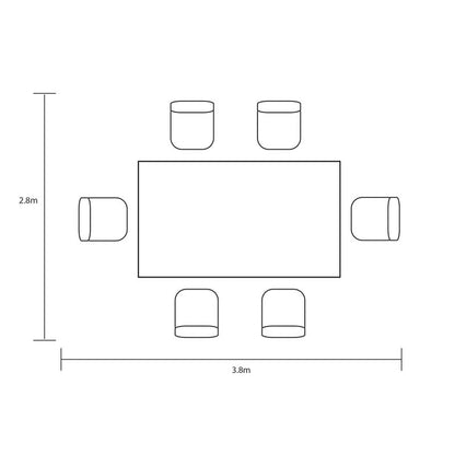 Hartman Eden 6 Seat Rectangular Dining Set in Juniper / Acacia