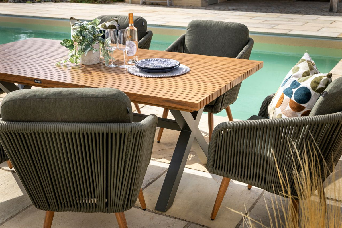 Hartman Eden 6 Seat Rectangular Dining Set in Juniper / Acacia