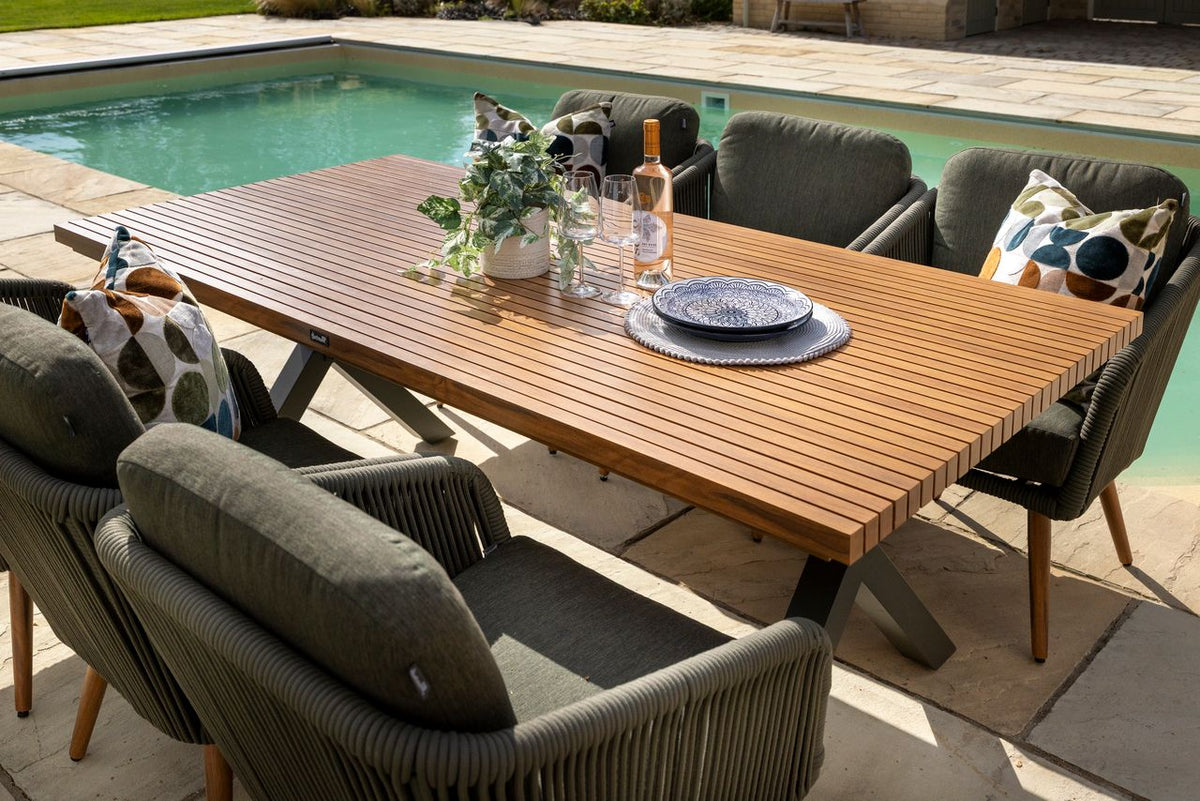 Hartman Eden 6 Seat Rectangular Dining Set in Juniper / Acacia