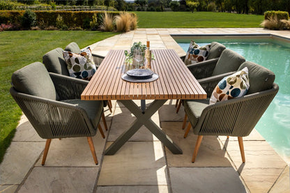 Hartman Eden 6 Seat Rectangular Dining Set in Juniper / Acacia