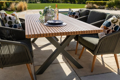 Hartman Eden 6 Seat Rectangular Dining Set in Juniper / Acacia