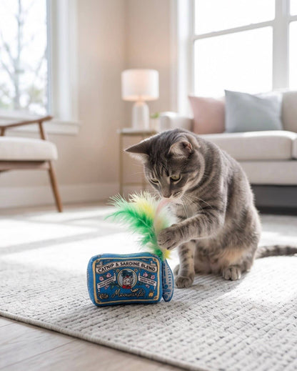 Sardines Catnip Toy with Feathers