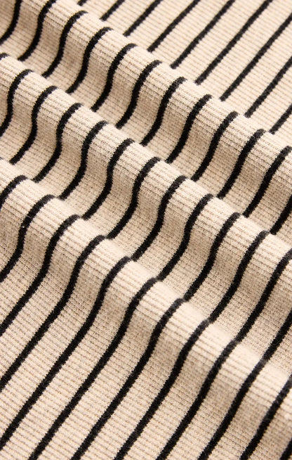 Eve Stripe Henley Long Sleeve