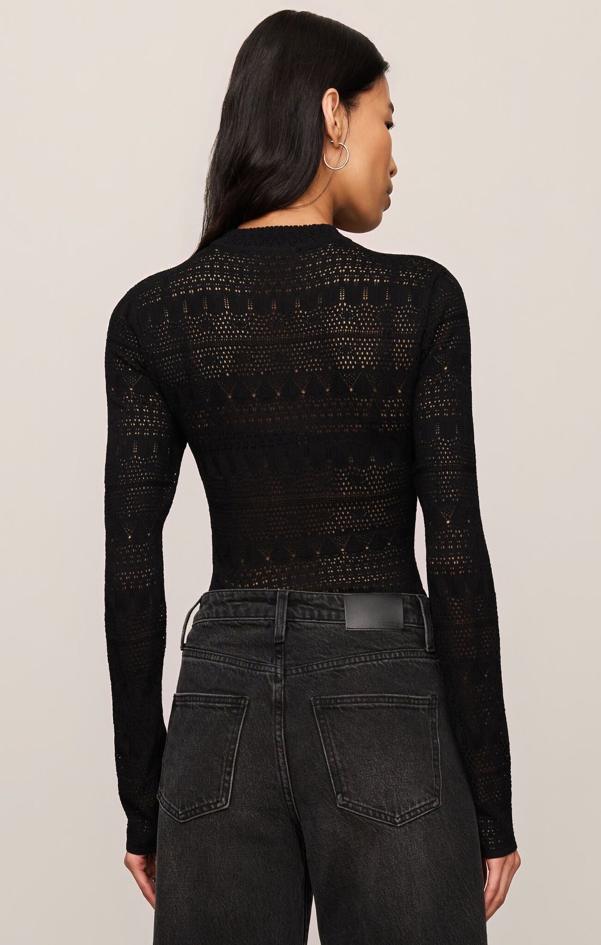 Avery Sweater Top - Black
