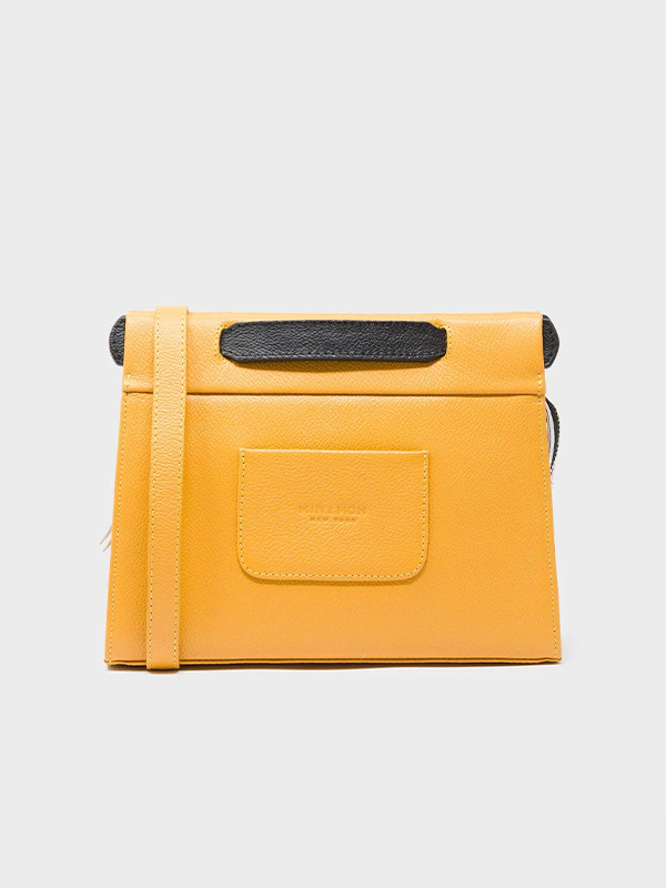 Small Vali Crossbody Leather Bag: All Over Eyes (Golden/Black)