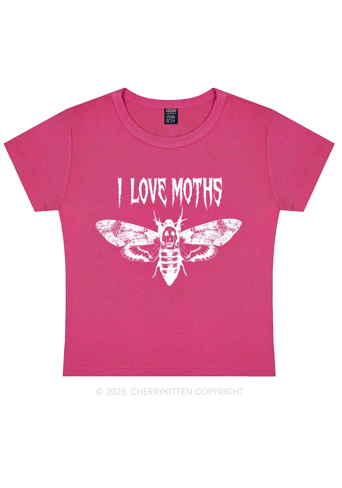 Halloween I Love Moths Y2K Baby Tee Cherrykitten