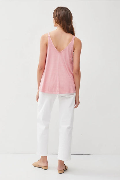Flowy V-Neck Tank - Flamingo