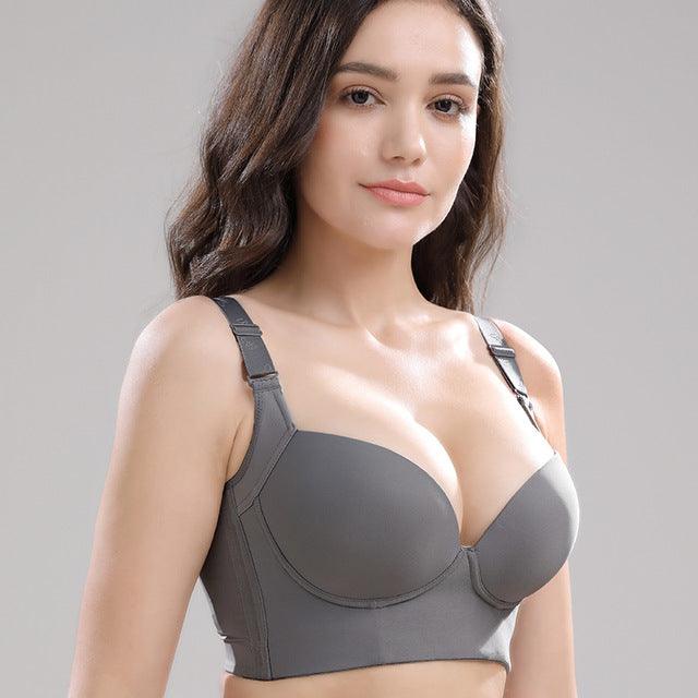 Deep Cup Bra with Built-In Shapewear