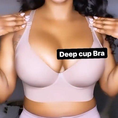Deep Cup Bra with Built-In Shapewear