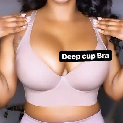 Deep Cup Bra with Built-In Shapewear