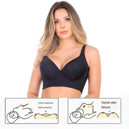 Deep Cup Bra with Built-In Shapewear