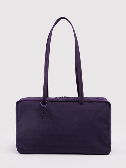Medium Nylon Bowler Bag: Fig