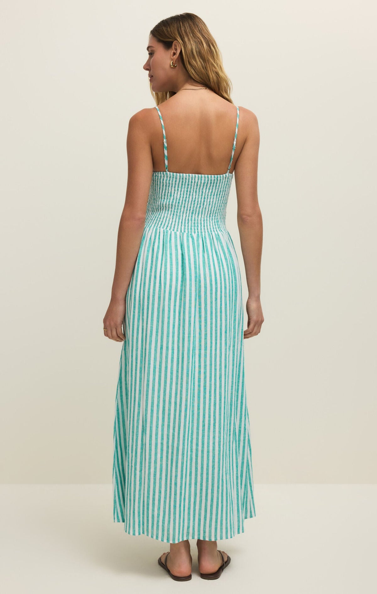 Bayside Striped Midi Dress La Palma