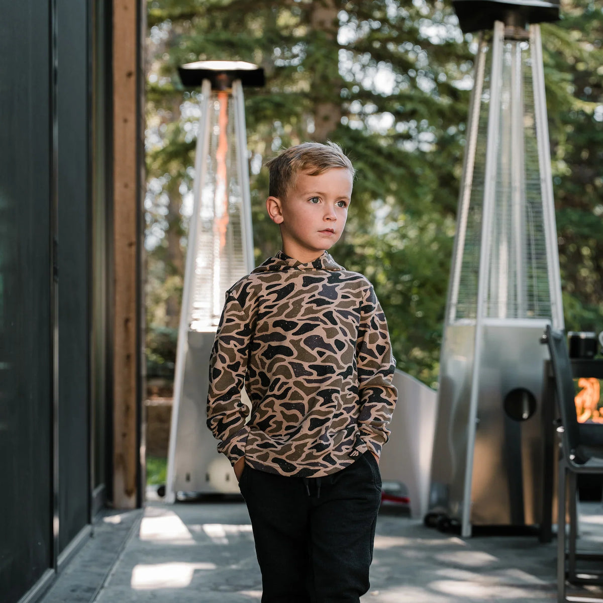 Burlebo: Youth Thermal Hoodie - Gauge Camo