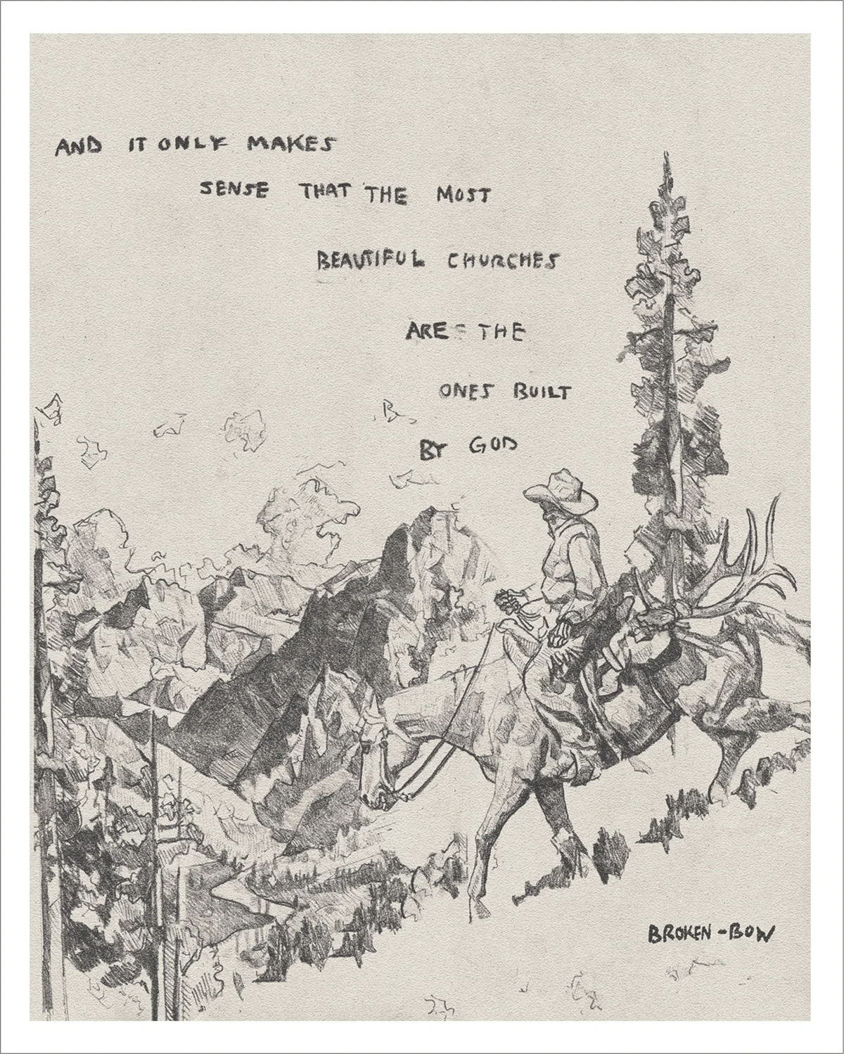 Broken Bow - God's Churches Poster Print