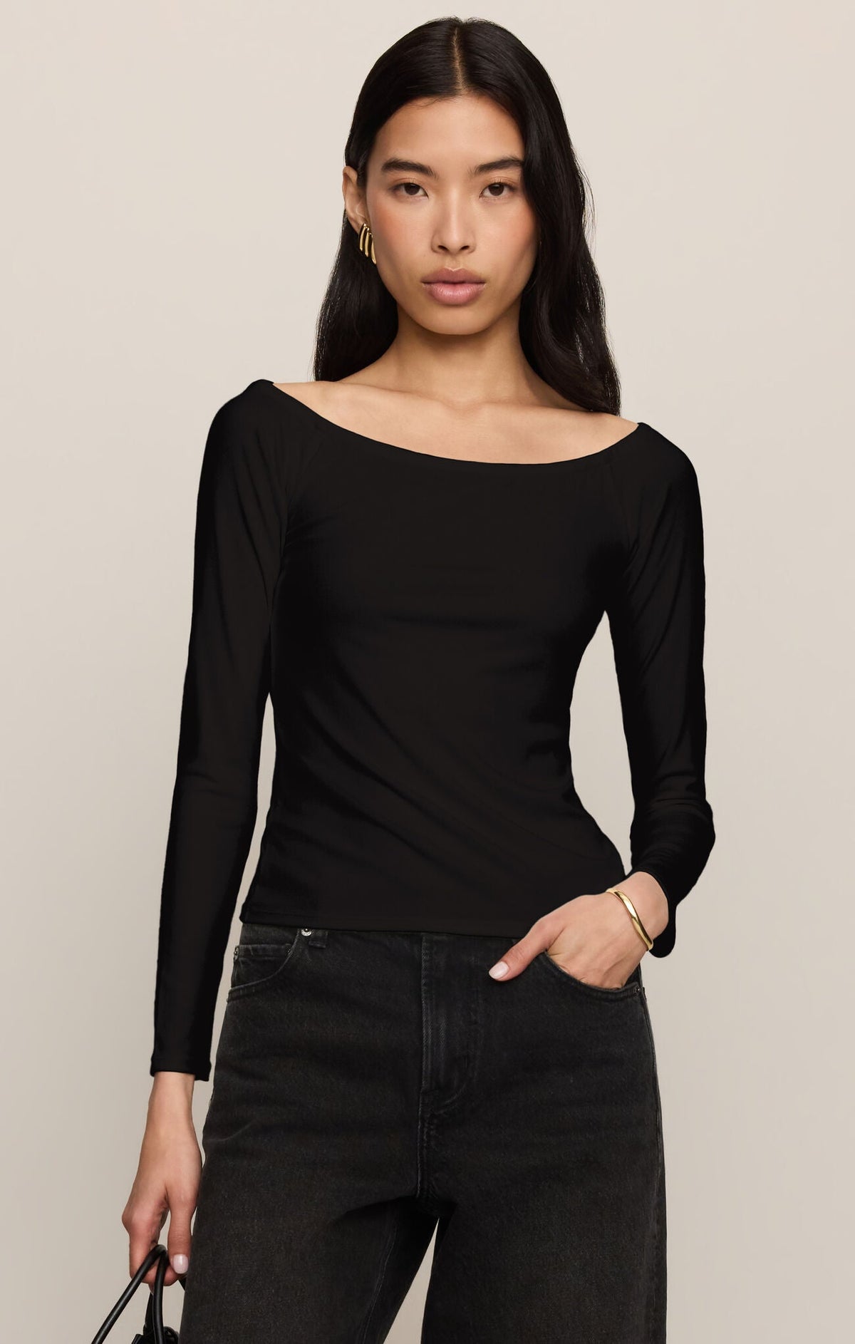 Sabrina Top Black
