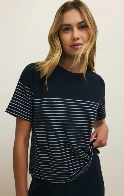 Harbor Striped Shirt- Eclipse